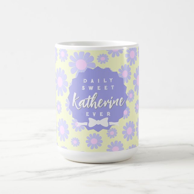 Sweet Daisy Baby Yellow Purple Pink Mug (Center)