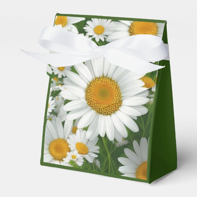 Sweet daisy pattern favor box (Front Side)