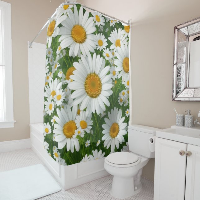 Sweet daisy pattern white floral greenery (In Situ)