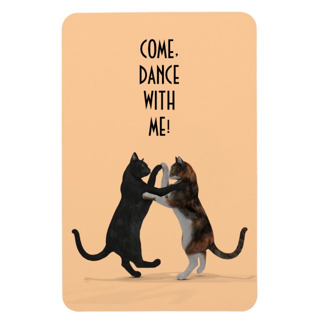 Sweet Dancing Cats Magnet (Vertical)