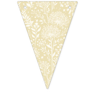 Sweet Dandelion Neutral - Golden Wheat Bunting Flags