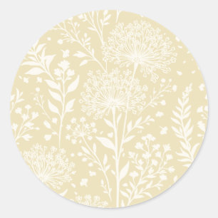 Sweet Dandelion Neutral - Golden Wheat Classic Round Sticker