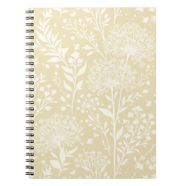 Sweet Dandelion Neutral - Golden Wheat Notebook (Front)