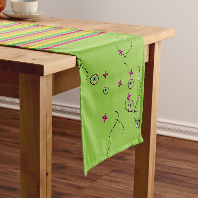 Sweet Death And Candy! Zombie XOXO Medium Table Runner (In Situ)