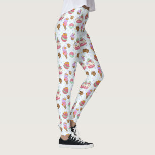 Sweet Dessert Treats Pattern Leggings