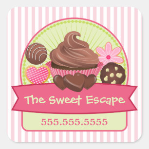Sweet Desserts Bakery Box Seals