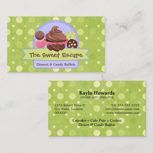 Sweet Desserts Business Card (Front/Back)