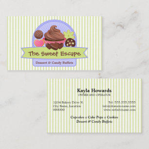 Sweet Desserts Green Business Card