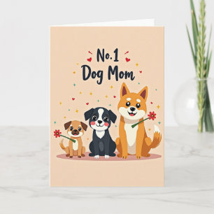 Sweet Dog Mom Hearts Card