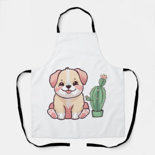Sweet Dog with Cactus Apron
