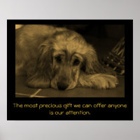 Sweet Dog with Inspirational Quote.