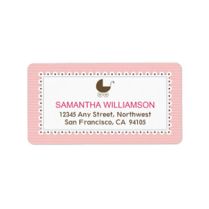 Sweet Doily Return Address Labels (pink)