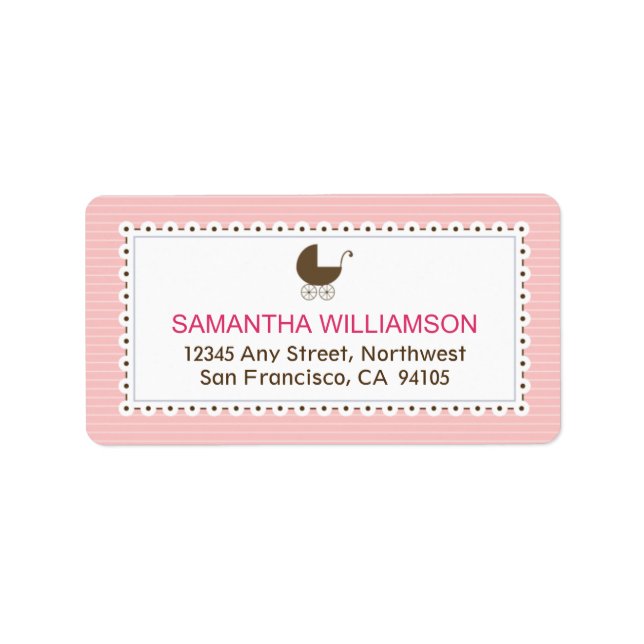 Sweet Doily Return Address Labels (pink) (Front)