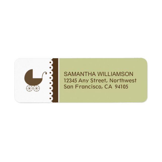Sweet Doily Return Address Labels (sage) (Front)