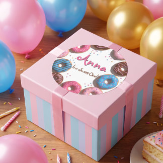 Sweet Doughnut Birthday Classic Round Sticker