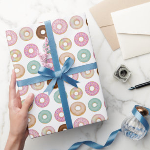 Sweet Doughnut Birthday   Colourful Kids Party -  Wrapping Paper