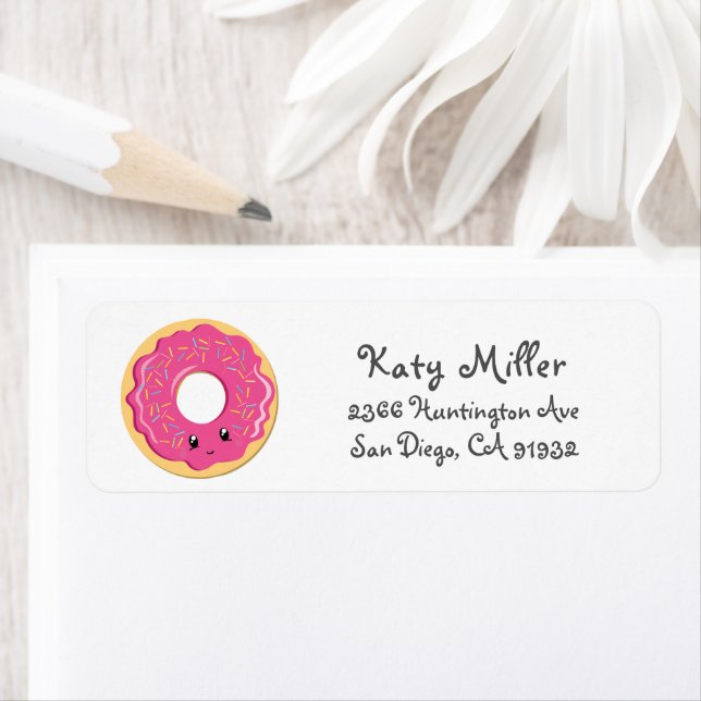 Sweet Doughnut Girls Address Label (Insitu)
