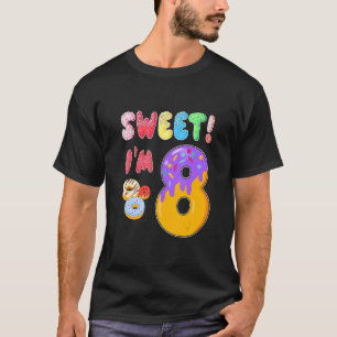 Sweet Doughnut It's My 8th Birthday Shirt 8 Years
