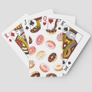 Sweet Doughnut Pattern Playing Cards