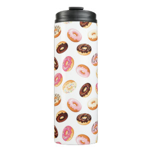Sweet Doughnut Pattern Thermal Tumbler