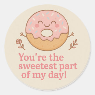 Sweet Doughnut Thank You Sticker
