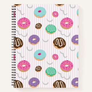 Sweet Doughnuts Bakery Spiral Notebook