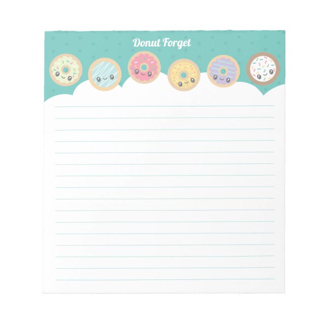 Sweet Doughnuts Notepad (Front)