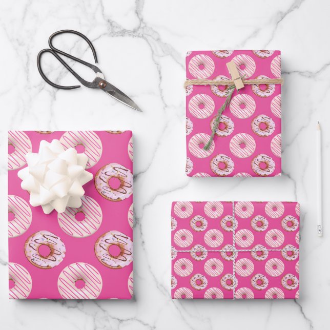 Sweet Doughnuts Series Design 8 Wrapping Paper Sheet (Front)