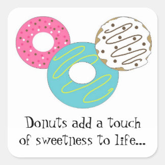 Sweet Doughnuts Square Sticker