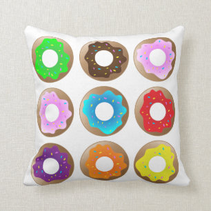 Sweet! Doughnuts! Throw Pillow