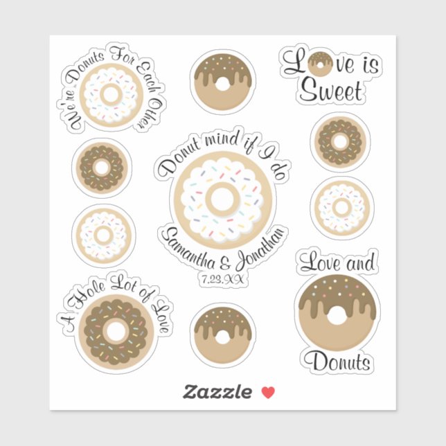 Sweet Doughnuts Wedding Welcome Bag (Sheet)