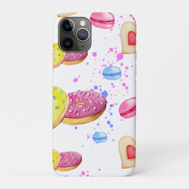 Sweet doughnuts with colourful glaze pattern Case-Mate iPhone case (Back)