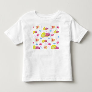 Sweet doughnuts with colourful glaze pattern toddler t-shirt