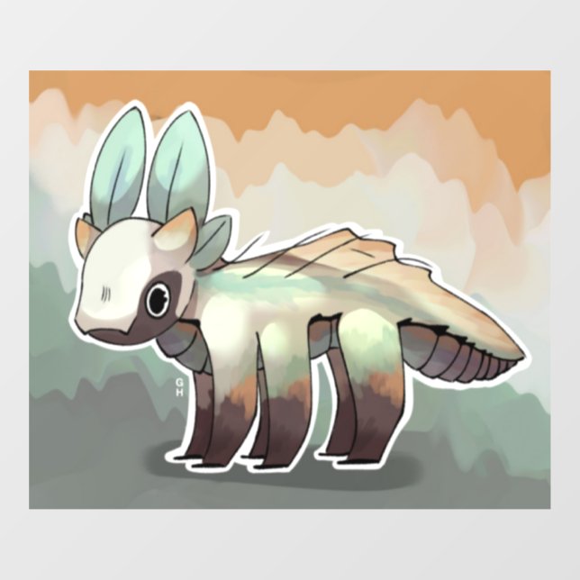 Sweet Dragon Window Cling (Sheet)