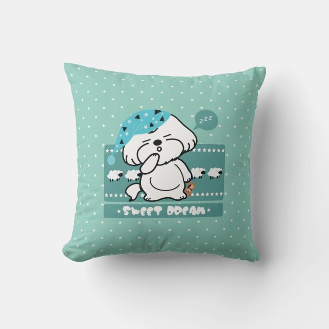 Sweet Dream Throw Pillow (Front)