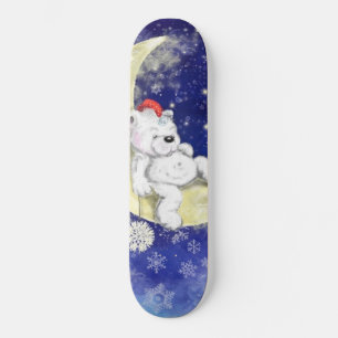 Sweet Dreaming Little Bear - Merry Christmas Skateboard
