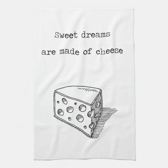 Sweet Dreams Are Made Of Cheese Cheese Lover Towel (Vertical)