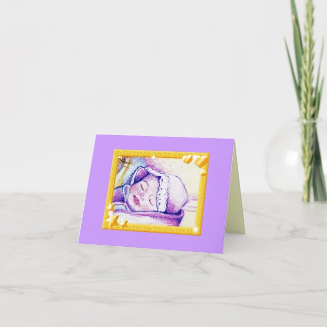 Sweet Dreams Baby Customizable Notecard (Front)