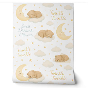 Sweet Dreams Bear Nursery Papier peint - Moon &