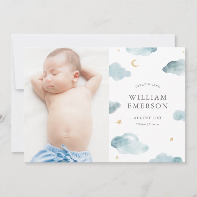 Sweet Dreams Birth Announcement (Front)