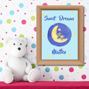 Sweet Dreams Boy Baby Elephant 2 Poster