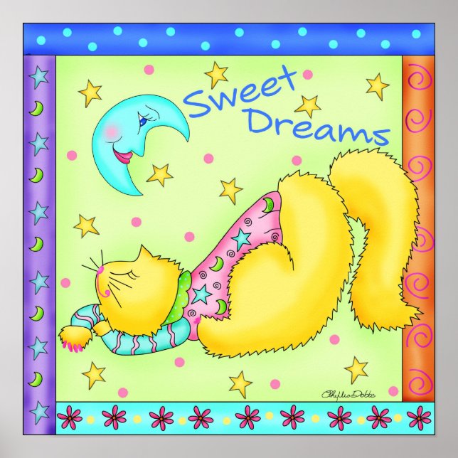 Sweet Dreams Cat Poster (Front)