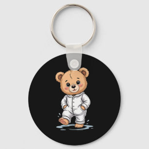 Sweet Dreams Cool Teddy Bear With Pajamas Premium Keychain