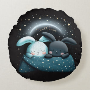 Sweet Dreams Cute Design Bunny Round Pillow