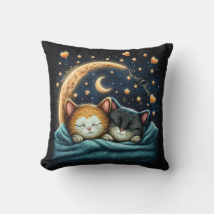 Sweet Dreams Cute Design Kitten Personalized Name Throw Pillow