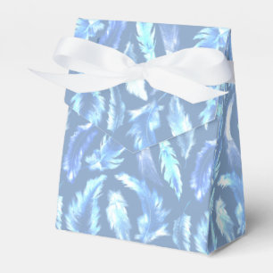 sweet dreams - cyanotype watercolor feathers : favor box