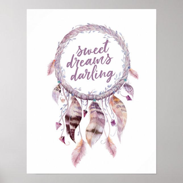 Sweet Dreams Darling dreamcatcher print (Front)