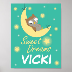 Sweet Dreams design for children. Poster