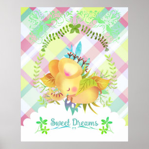 Sweet Dreams Elephant. Poster
