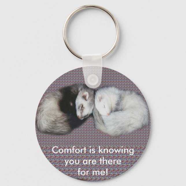 Sweet Dreams Ferrets Keychain (Front)